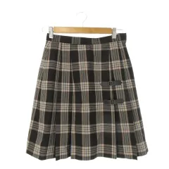 イーストボーイ EAST BOY プリーツスカート 子ども服（女の子用） ウール 69 グレー チェック柄 プリーツ バックル /CK60 ■GY99