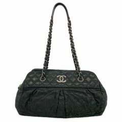 CHANEL マトラッセ チェーン ハンドバッグ スパークルレザー 黒 ココ