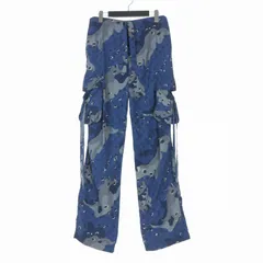 ルイヴィトン LOUIS VUITTON 20SS モノグラム 3Dポケット 迷彩 カモフラ カーゴパンツ ワークパンツ 38 ブルー 青 RM201M TBN HIP30W 国内正規のサムネイル