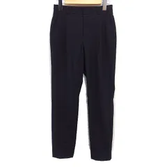 グリーンレーベルリラクシング ユナイテッドアローズ green label relaxing スラックス センタープレス タック ウール混 無地 34 ブラック 黒 /FT42