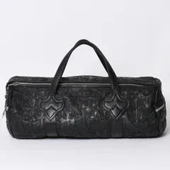 極美品 CHROME HEARTS クロムハーツ DUFFLE SML ボストンバッグ スモール セメタリークロス ブラックパッチ クロスボールチェーン 中古 4a001394のサムネイル