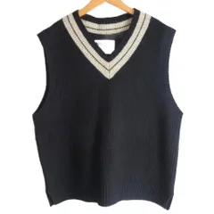 マーガレットハウエル MHL. 24AW ウール チルデンニット ベスト 596-4260502 黒 ブラック L