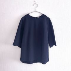 美品✨ミューズ ジャージー プルオーバーブラウス ペタルスリーブ 