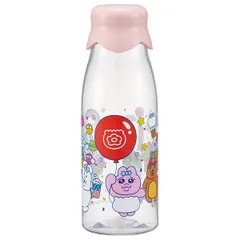 おぱんちゅうさぎ 水筒 牛乳瓶型 ボトル 500ml プラスチック 透明 クリア レトロ遊園地 スケーター キャラクター