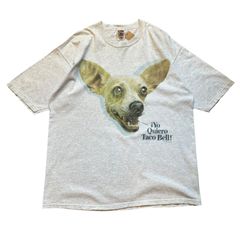 90sUSA製 TACO BELL 犬プリント半袖Tシャツ フェードブラックM. - メルカリ