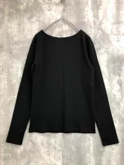 美品 OPAQUE.CLIP オペーク ドット クリップ スーピマコットン リブ カットソー size36/S/黒 ◇■ レディース