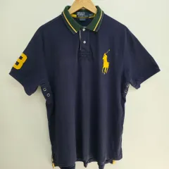 XL ポロ ラルフローレン ビックポニー ネイビー ラグビー カラーTシャツ
