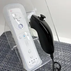 【フルメンテナンス】Wii WiiU リモコンプラス ジャケット付き ヌンチャクセット ホワイト 白色 ブラック 黒色 a