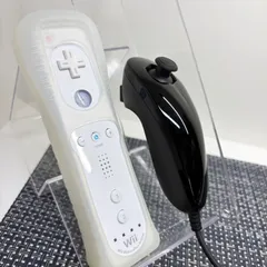 【フルメンテナンス】Wii WiiU リモコンプラス ジャケット付き ヌンチャクセット ホワイト 白色 ブラック 黒色 b
