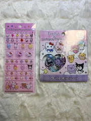 ※期間限定値下げ中【2点セット】チェゴシム　サンリオキャラクターズ　タイルシール（ピンク）、クリスタルシール