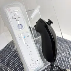 【フルメンテナンス】Wii WiiU リモコンプラス ジャケット付き ヌンチャクセット ホワイト 白色 ブラック 黒色 c