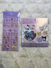 ※期間限定値下げ中【2点セット】チェゴシム　サンリオキャラクターズ　タイルシール（パープル）、クリスタルシール