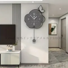 壁掛け時計 ウォールクロック フラワーモチーフ 蝶々 アナログ時計 サイレント 静音 おしゃれ 花 モノトーン シック ブラック シンプル 北欧 リビングルーム 寝室 インテリア 贈り物 4-7のサムネイル