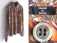 CABANE de ZUCCA カバンドズッカ 総柄 アート柄 ストレッチジャージー シャツ 日本製 2000s ビンテージ Y2K アーカイブのサムネイル