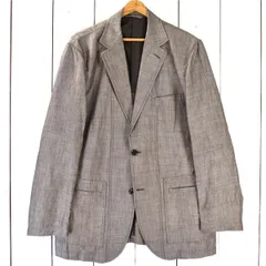 スコッチハウス THE SCOTCH HOUSE 麻リネン混 2つボタン シングル アンコン ジャケット L グレー 春夏対応 4ER90-443-54 / 6TD057 【送料無料】【中古】【メンズビジネス】202604のサムネイル