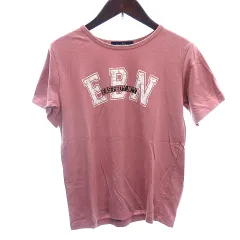 イーストボーイ EAST BOY カットソー Tシャツ ラウンドネック プリント 半袖 9 M ピンク /AU