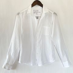 美品！フランクアンドアイリーン BARRY 上質 白いリネン100% 長袖シャツ 美品】Frank&Eileen フランクアイリーン 白リネンシャツ BARRY - メルカリ