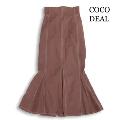 COCO DEAL ココディール 春夏★ ロング ハイウエスト ステッチ ストレッチ マーメイド スカート Sz.2 レディース
