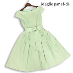 Maglie par ef-de マーリエパー エフデ 春夏★ ひざ丈 ワンピース 日本製 Sz.9 レディース