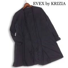 EVEX by KRIZIA エヴェックス バイ クリツィア 春夏★ ストレッチ ロング カーディガン Sz.40 レディース 紺のサムネイル