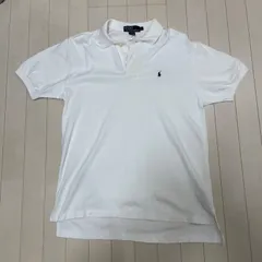 Polo Ralph Lauren ポロシャツ 白 Mサイズ メンズM〜L相当 コットン100% ワンポイント刺繍 ゆったり