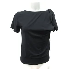 ロイヤルパーティー ROYAL PARTY Tシャツ カットソー 半袖 変形デザイン ノースリーブ F 黒 ブラック /YI