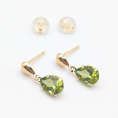 ☆2.00ct☆✨ペアシェプカットペリドットK18ピアスイヤリング - メルカリ