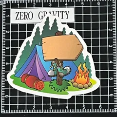 Y340　アウトドア・キャンプ防水ステッカー ZEROGRAVITY