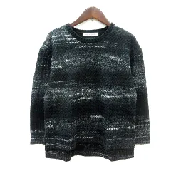 グリーンレーベルリラクシング ユナイテッドアローズ green label relaxing ニット セーター ボーダー 長袖 黒 ブラック /MN