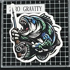 Y609　釣り・フィッシング防水ステッカー ZEROGRAVITY