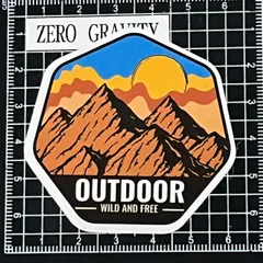 Y803　アウトドア・キャンプ防水ステッカー ZEROGRAVITY