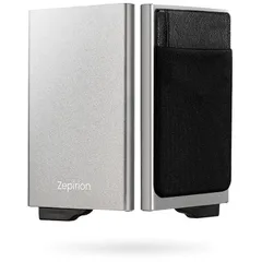 [zepirion] キャッシュレスに最適化 クレジットカードケース スキミング防止 磁気防止 スライド式 スリム 薄型 アルミニウム メンズ レディース Quick Wallet 2 (シルバー) 0