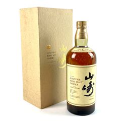 山崎12年 750ml 向獅子マーク旧ボトル ウイスキー木箱カートン付