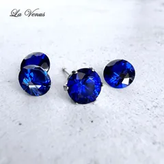 ✴︎奇跡のブルー✴︎ つけっぱなしOK ブルースピネル 宝石質 AAA 大粒 ピアス 6mm 316 サージカルステンレス 片耳用 金属アレルギー対策 スタッド 8月誕生石