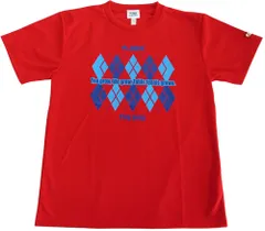 ジュウイック JUIC 卓球 アーガイルT ユニセックス ゲームシャツ ウェア ユニフォーム 半袖トップス 軽量 吸汗速乾 JTTA公認 日本卓球協会 試合 大会 部活 クラブ 練習  5498 RE レッド M