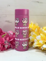 ※１点限り【新品・未使用】HELLO KITTY　ステンレスボトル　日焼けキティ 　サンリオ　ハローキティ　ランチ　水筒　ミニボトル　保冷　保温　350ml　ハワイアン　ハワイ　雑貨　グッズ　定価　先行販売　日本限定　ピンク　日用品　食器　人気　新作