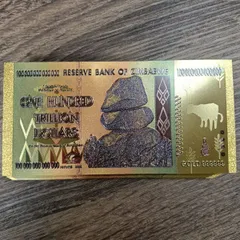ジンバブエ 100兆ドル ゴールド記念貨幣 1枚のサムネイル
