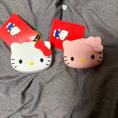 ハローキティ コインケース キーホルダー 白/ピンク