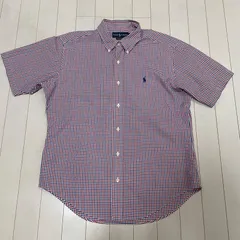 ラルフローレン 半袖シャツ チェック柄 CLASSIC FIT コットン100% メンズL相当