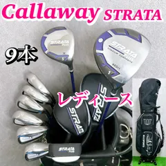 展示未使用 キャロウェイ 10本 レフティ/左きき用 STRATA PLUS ゴルフセット＆キャディバッグ 札幌市北区屯田 Callaway（キャロウェイ） 即納可！(レフティモデル) Callaway Strata