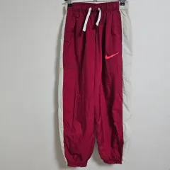正規品 NIKE ナイキ キッズ ウーブン トラック パンツ (バーガンディ/クリーム) 140/55