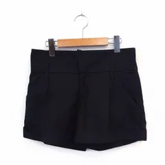 ローリーズファーム LOWRYS FARM パンツ ショート ロールアップ シンプル ジップフライ M ブラック /ST43