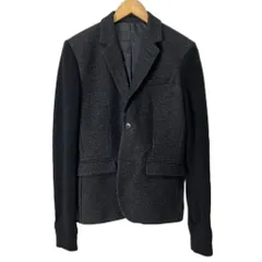 アニエスベーオム Agnes b. homme テーラードジャケット ブレザー スリーブ切替 ニット 44 ブラックのサムネイル