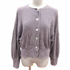 サロン SALON Adam et Rope' カーディガン ニット リブ 長袖 F グレー /YK