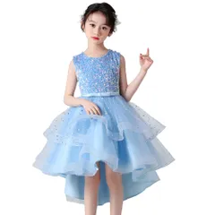 [FORPEND] ドレス 子供 110 120 130 140 150 160 ピアノ 発表会 結婚式 お呼ばれ ワンピース スパンコールトレーン 子供服 女の子 DV27