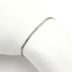K18 18金 Pt850 2色3線コンビツイストスクリュー ブレスレット