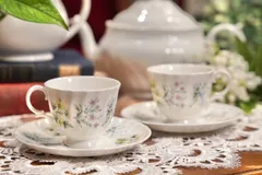 【2客セット】Minton ミントン Spring Valley スプリングバレー デミタスカップ＆ソーサー 野の花 ファインボーンチャイナ イングランド製 ヴィンテージ