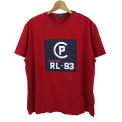 ポロ・ラルフローレン 半袖Ｔシャツ クルーネック プリント トップス メンズ LGサイズ レッド POLO RALPH LAUREN 【中古】