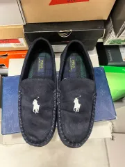 ポロラルフローレン スウェード モカシンシューズ ネイビー