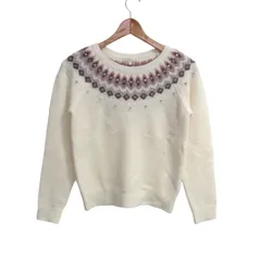 プロポーションボディ ドレッシング ニット セーター 長袖 ストレッチ トップス 白 レディース FRサイズ ホワイト BODY DRESSING 【中古】